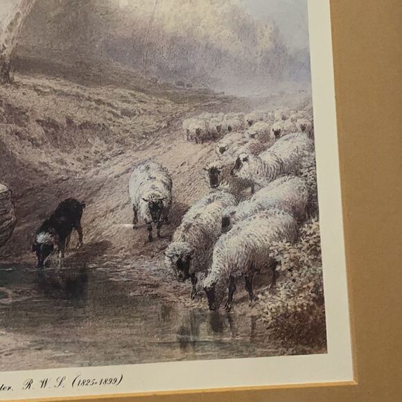 Myles Birket Foster “At The Well” R.W.S (1825-1899) Framed & Matted Print - Picture 6 of 16